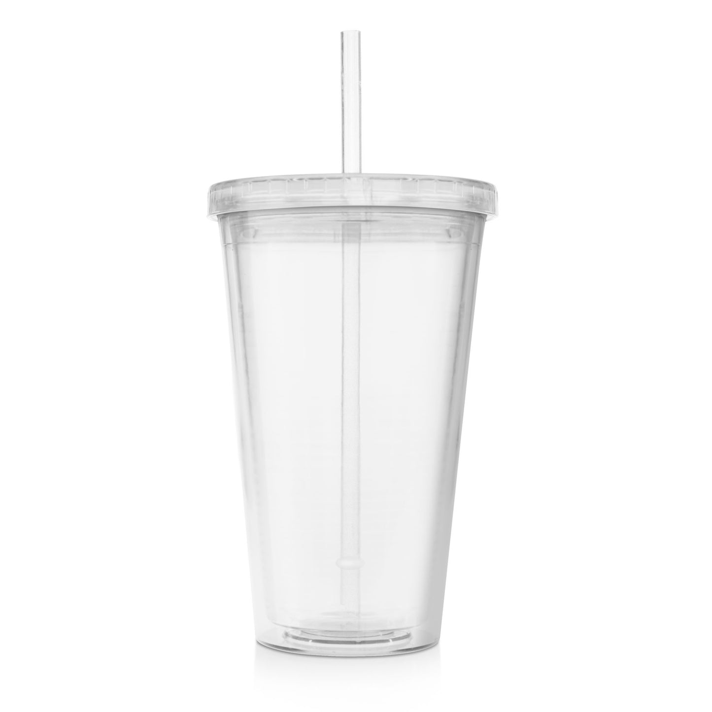 Thnks Clear Acrylic Tumbler w/Straw & Lid