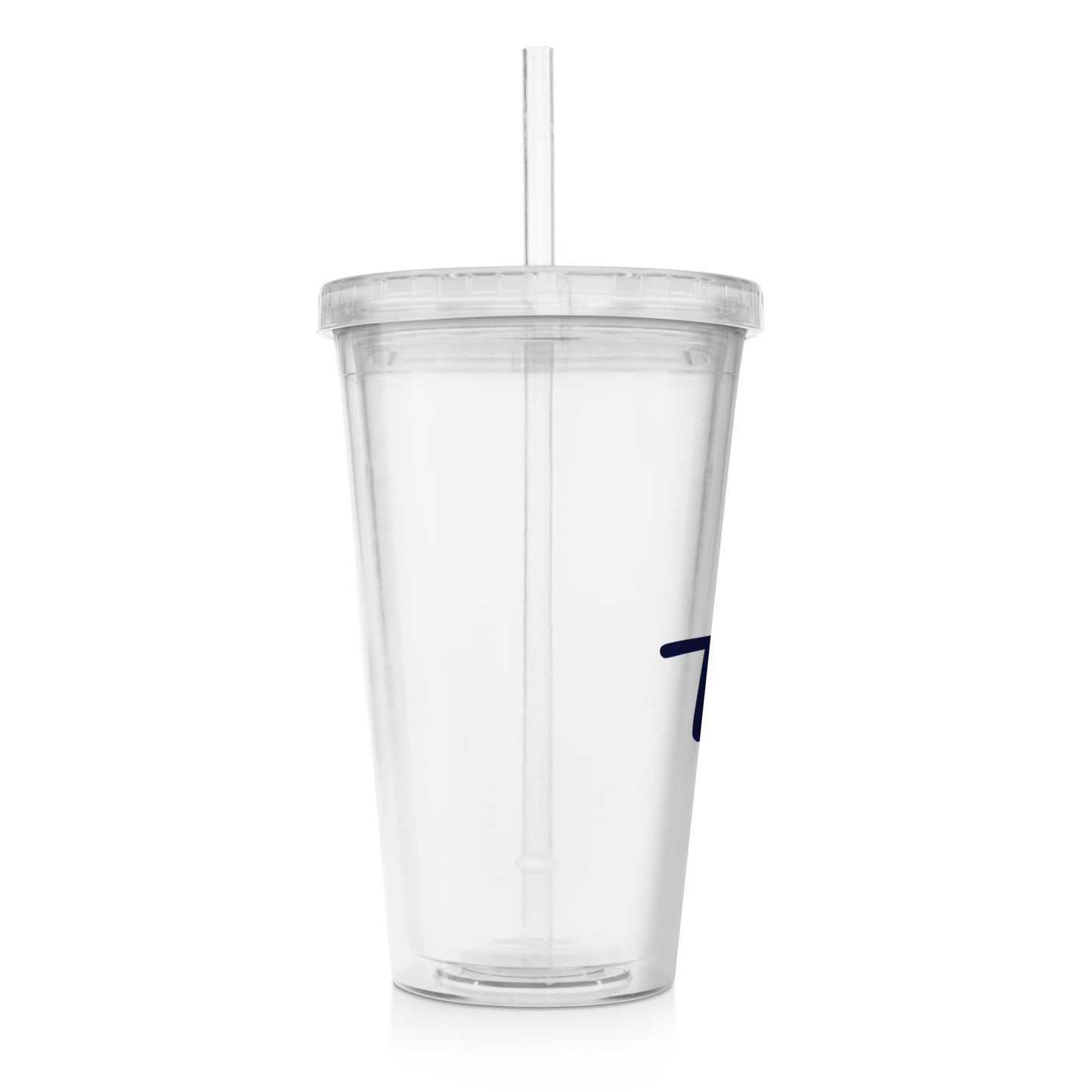 Thnks Clear Acrylic Tumbler w/Straw & Lid